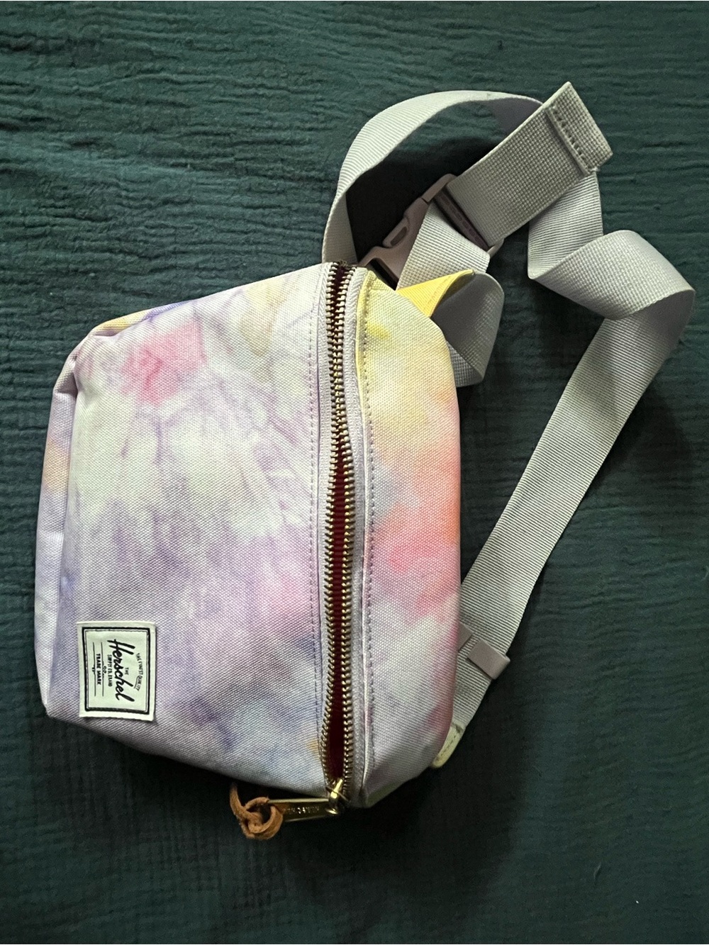 Pastel Tie-Dye Crossbody Bag - Light Multicolor